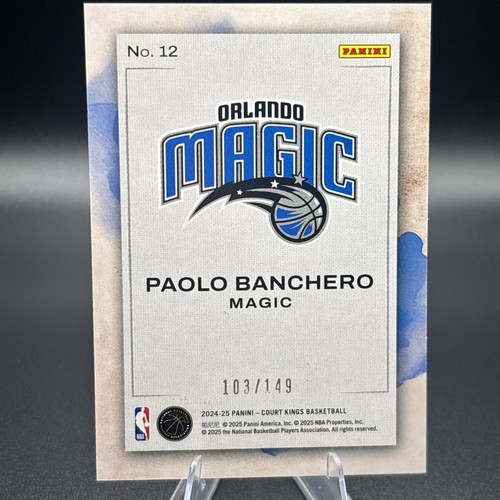 Paolo Banchero #12 Acuarela Rubí 103/149 2024-25 Panini Court Kings - Imagen 2 de 3