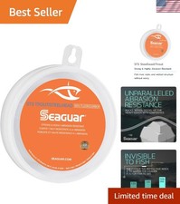 STS 100 Fluorocarbon Fishing Line Leader 12lbs/300ft - Clear, Durable, Reliable