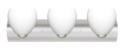 Besa Lighting 3WZ-412207-SN Bolla Bathroom Vanity Light Satin Nickel