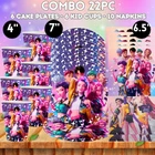 Kpop girl Party Supplies birthday decoration balloon topper banner demon hunters