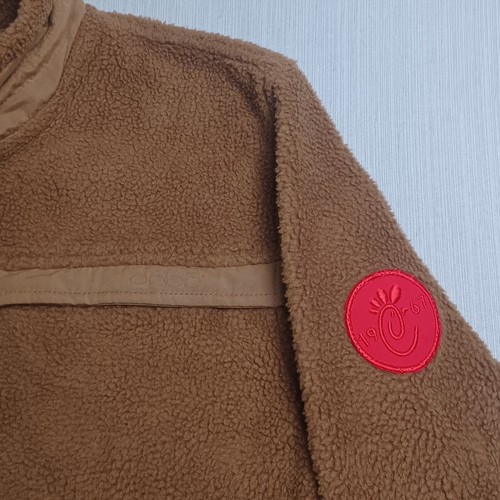 Chic-Fil-A Employee Fleece Jacket Adult Small Brown Lightweight - Picture 2 of 7