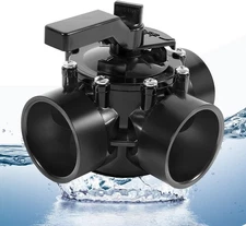 3-Port 2" Diverter Valve with PVC Pipe Compatible Ground Pool, Tub &... 