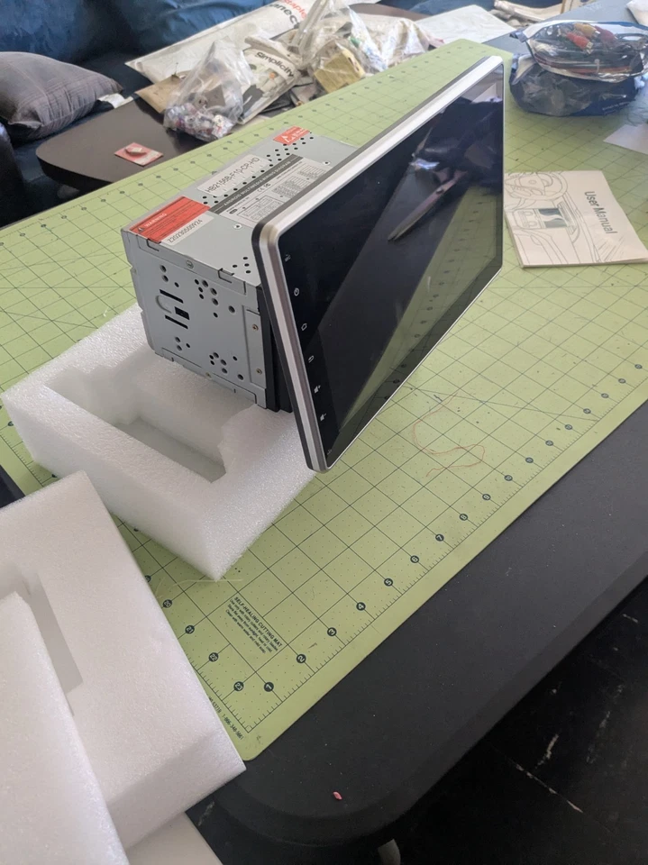 Roadanvi HD 10.2" Double Din Android Car Radio with Wireless Carplay & Andorid A - Image 2 of 4