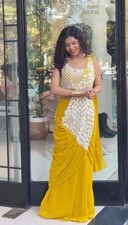 Indian Bollywood Ready To Wear Saress Women Wedding Party Wear Sari Blouse