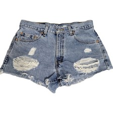 Vintage 1990s Levi  s Denim Cut-Off Shorts Relaxed Fit W 30
