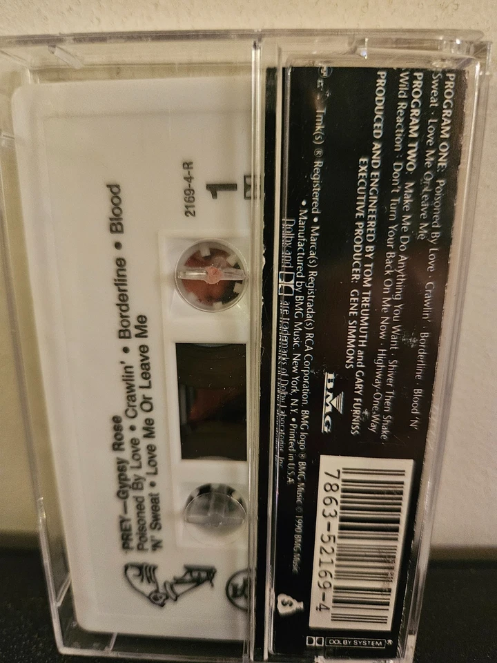 GYPSY ROSE Prey 1990 CASSETTE TAPE GLAM/HAIR METAL HARD ROCK SIMMONS RECORDS - Image 4 of 4