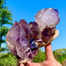 3.19LB Natural Amethyst Cluster Quartz Crystal Backbone Mineral Specimen Healing