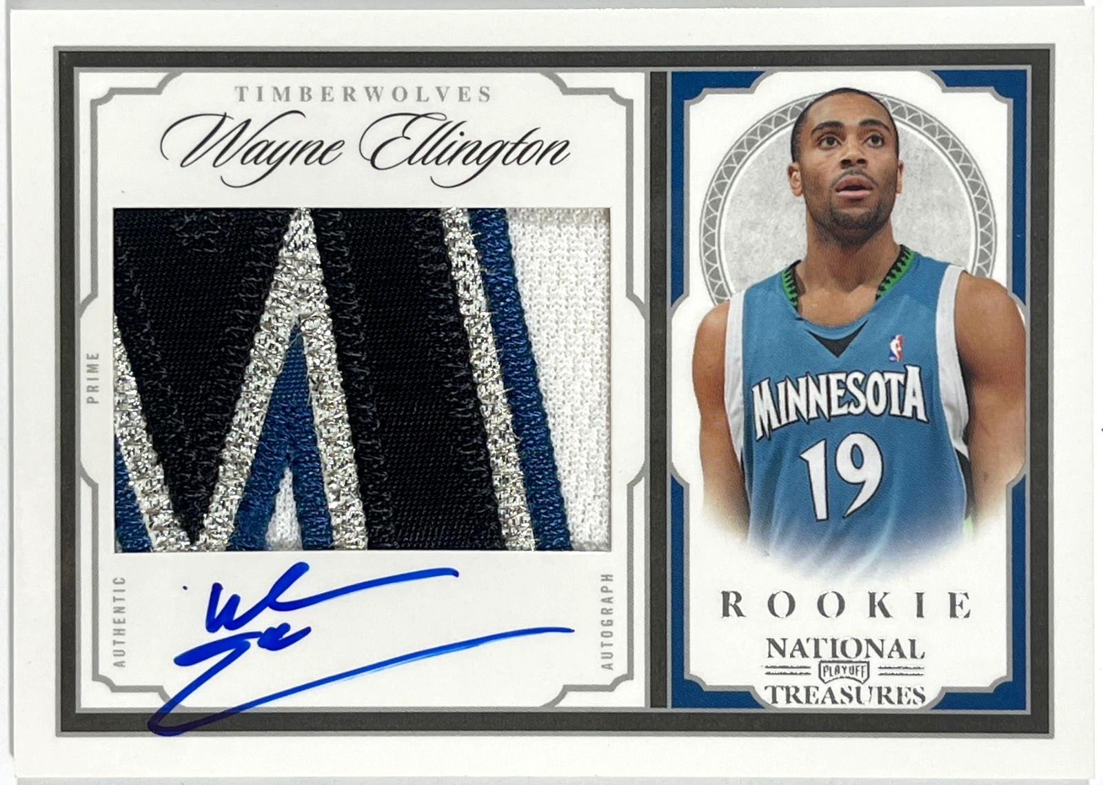 2009-10 National Treasures Prime Wayne Ellington 4-Color RPA Auto RC #226 /99