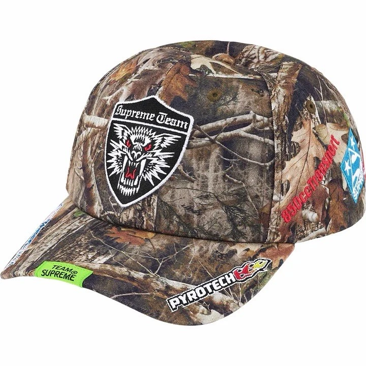 Casquette chapeau Supreme SS25 Racing Team 6 panneaux camouflage Kanati taille unique neuf CONFIRMÉ