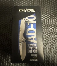 Andrew Demko Cold Steel CPM 3V & Ti AD-10 Folding Knife Collectible #977/1000