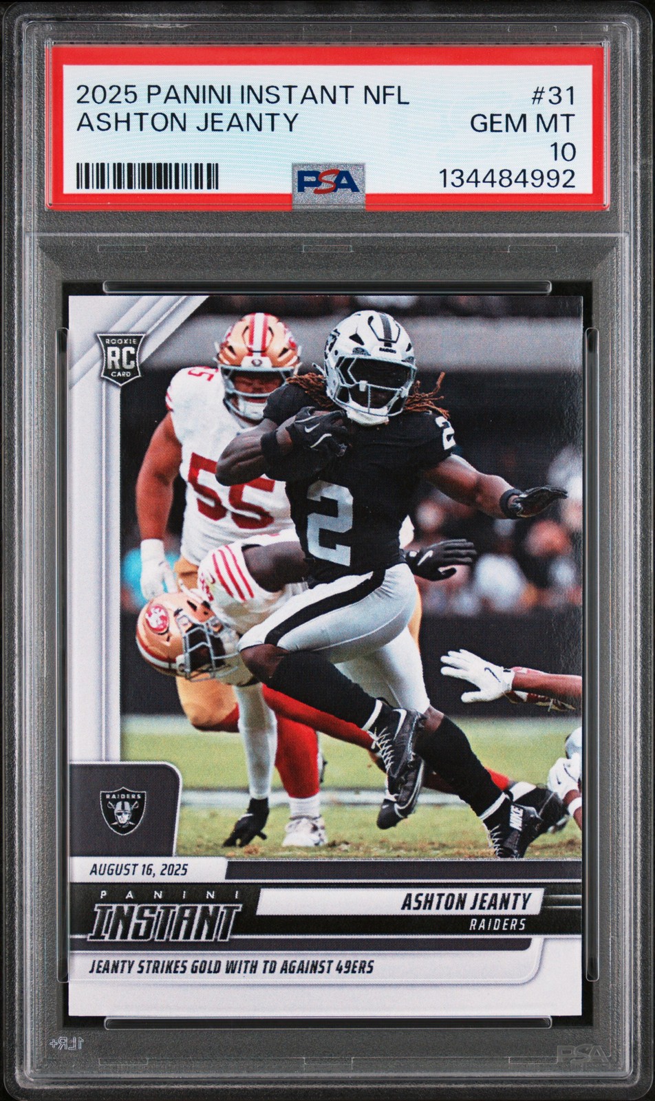 Ashton Jeanty Panini Instant NFL #31 Base