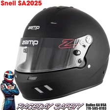 Zamp RZ-57V Auto Racing Helmet Matte Black Snell SA2025
