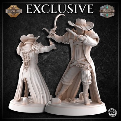 Dark Elf Hunter -  28mm or 32mm Resin Miniature | D&D 3D Printed