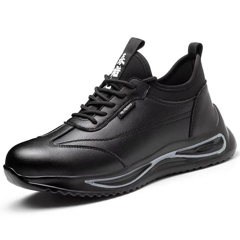 Zapatos de seguridad para hombre, botas industriales con punta de acero, impermeables, protectores a prueba de golpes