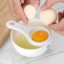 2022 New 1PC Solid Egg Yolk Separator Divider White Plastic Kitchen Tool Gadgets