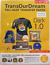 TransOurDream Tru-Heat Transfer Paper - LIGHT OR DARK FABRIC - 8.5x11, PK of 20