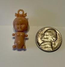 1940  s CELLULOID Girl Body  Head Only Broken Key Chain Missing Arms  Legs Used