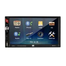 Dual 7" 2 DIN Digital Media Receiver with Built-In Bluetooth
