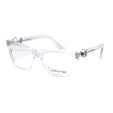 Swarovski SK 2021 1027 Transparent Plastic Square Eyeglasses 53mm