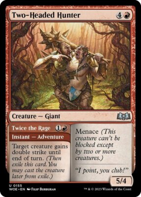x4 Two-Headed Hunter // Twice the Rage U MTG Wilds of Eldraine M/NM, English