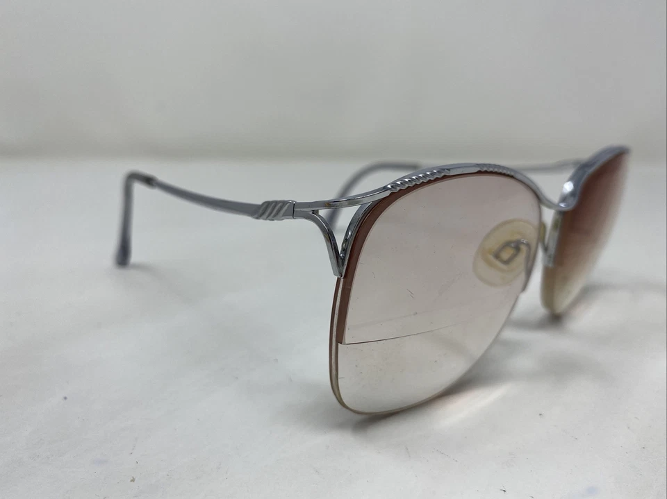 Marco de gafas Marchon Japón MOD.270 CROMO 53-17-130 de media llanta de metal M722 Foto 3 de 4