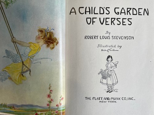 A Child's Garden of Verses Robert Louis Stevenson 1932 Platt and Munk Co DJ HC - Imagen 3 de 4