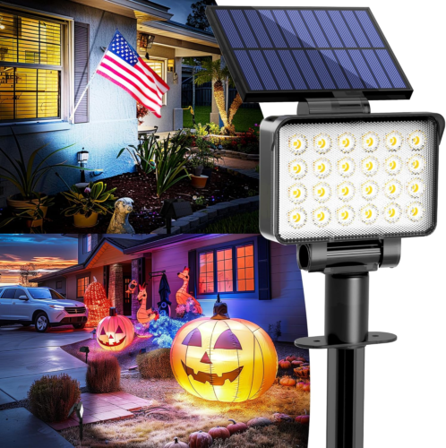 Solar Spot Lights Outdoor Waterproof for Flag, Tree, House, Garden, Yard, Landsc
