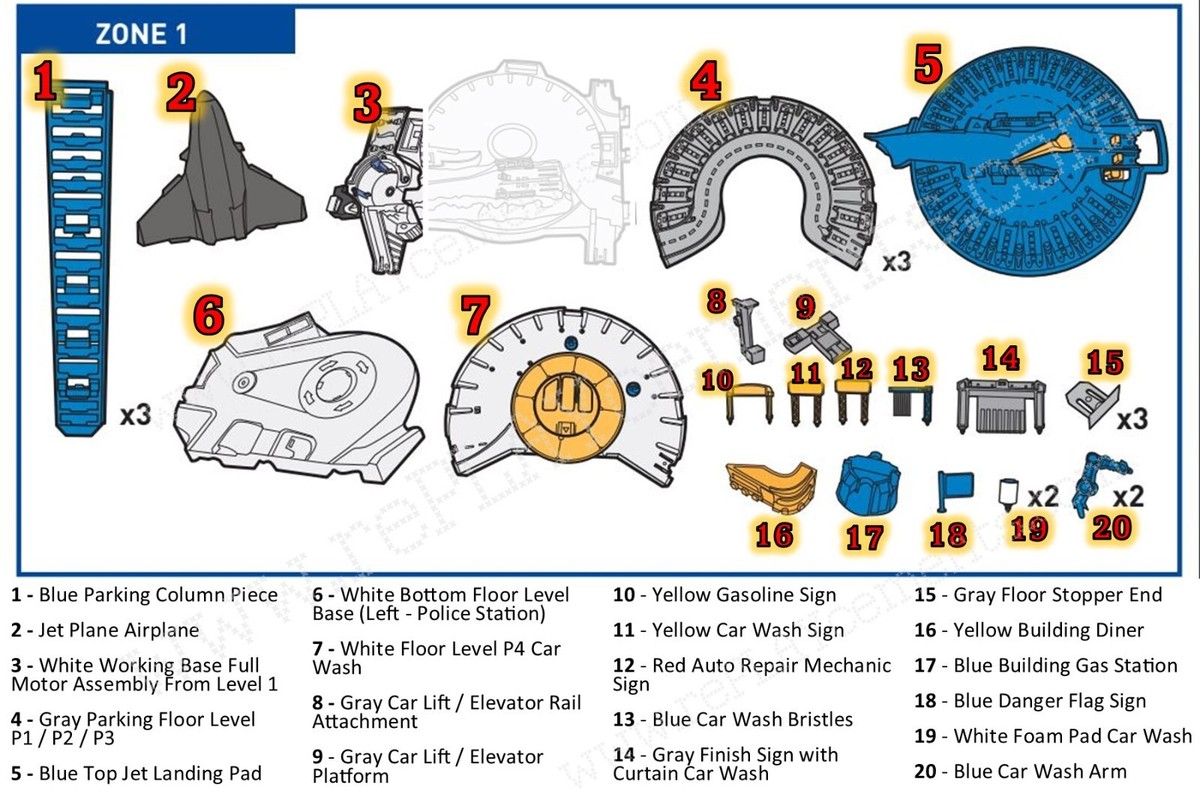 2017 Hot Wheels Super Ultimate Garage Play Set Replacement Parts