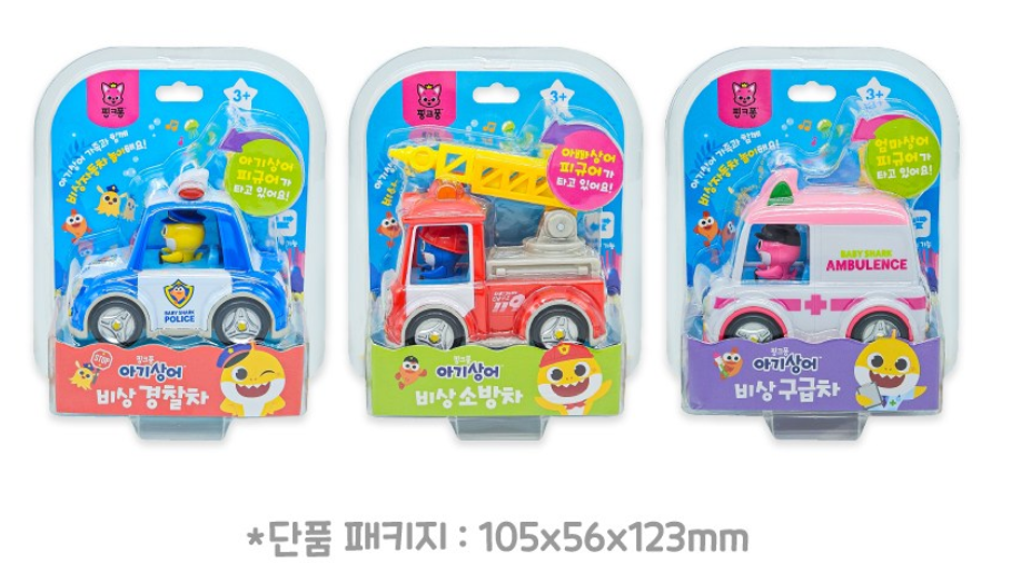 Pinkfong Baby Shark Mini Emergency Police Car Toy Korean Popular