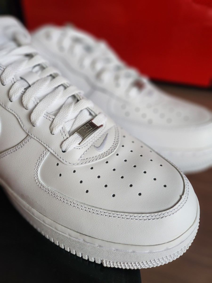 Size 12 - Nike Air Force 1 x Supreme Low Box Logo - White for sale