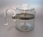 Vintage Pyrex Flameware 2 - 4 Cup Coffee Complete Percolator # 7754 B All Parts