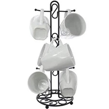 Countertop Coffee Mug Teacup Organizer Tree Stand for 6 Large Mugs for Kitchen