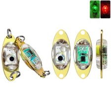 5 Pcs LED Fishing Lures Lighted Fishing Spoons Underwater Flasher Deep Drop Lamp
