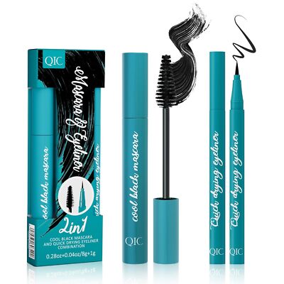 New Thrive Mascara Liquid Lash Extensions & Eyeliner Set, Black Volume and Lengt