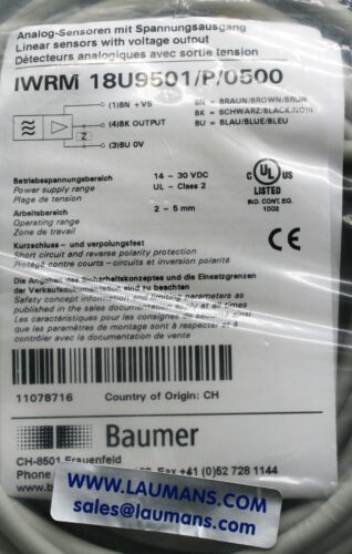 Baumer IWRM 18U9501/P/0500 Inductive Proximity Sensor Contiweb WH.09591534 NEW - Picture 5 of 10