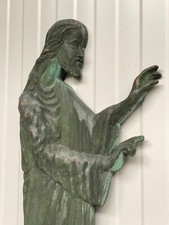 ¡OFERTA! Excepcional y pesada escultura de Cristo de bronce - RARA Y GRANDE