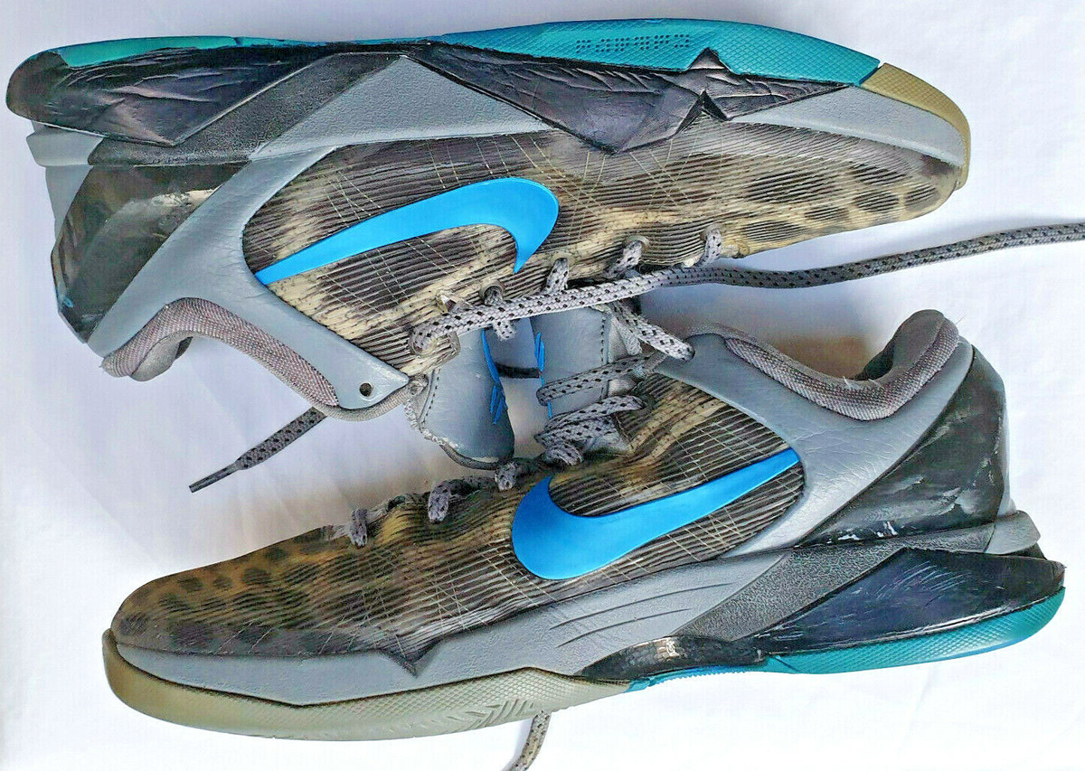 Nike Zoom Kobe VII 7 Shoes Men's Grey Blue Mens System Snow