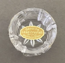 Genuine Lead Crystal Open Salt Cellar Dish ~ Made in Western Germany ~ Sticker