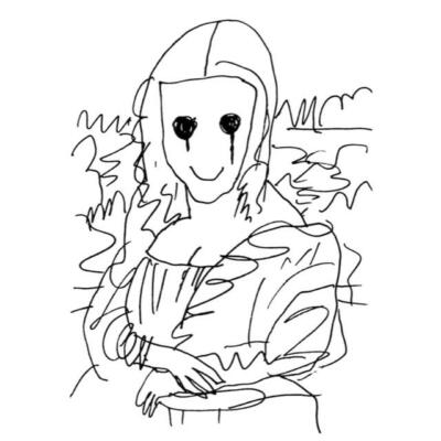 版画 MADSAKI Coffee Break Drawing Mona Lisa s-l400.jpg