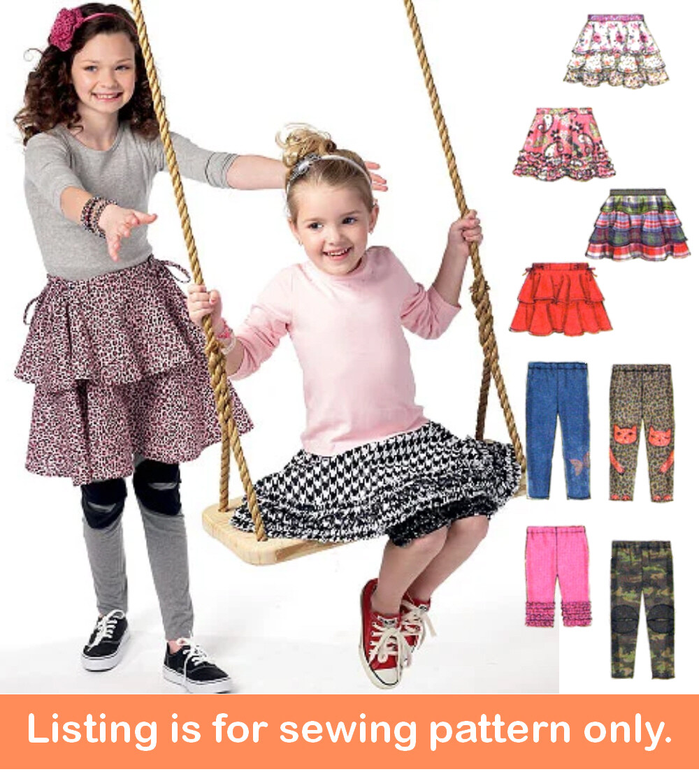 Girls Skirted Leggings Sewing Pattern SEWING PATTERN Sew Girls