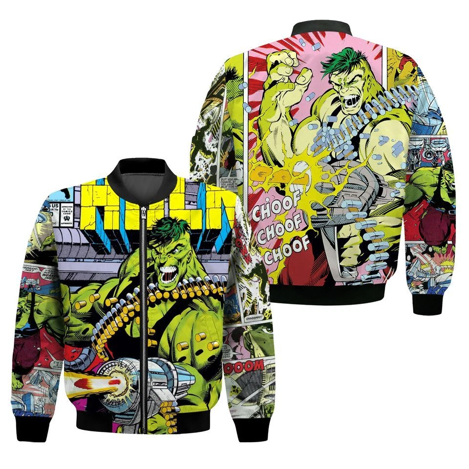 Incredible Hulk Comic Superhero Awaken Father's Day Bomber Jacket