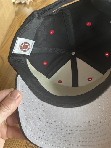Vintage 90s Chicago Blackhawks Logo Athletic Puffy Adjustable Hat Cap NHL Mint - Picture 6 of 7