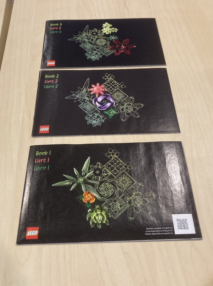 3 New Instruction Manuals Only: LEGO Succulents Plant Botanicals 10309 book