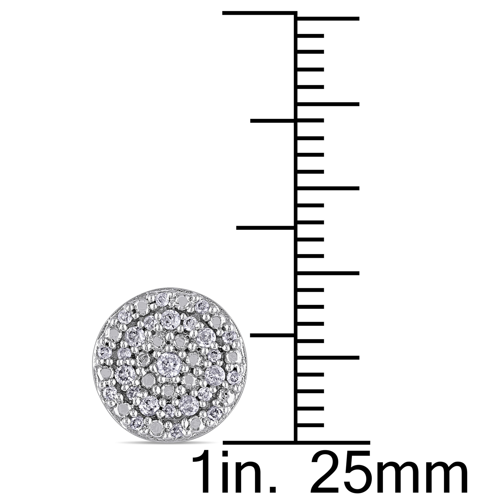 amour-10k-white-gold-1-4ct-tdw-diamond-stud-circle-earrings-ebay