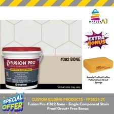 Fusion Pro Grout #382 Bone- Single Component Grout 1 Gallon Premixed+Bonus