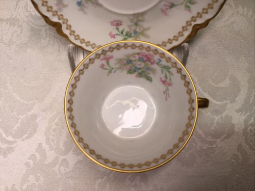 HAVILAND LIMOGES 434E SCHLEIGER Double Gold DEMITASSE CUP + SAUCER Antique 22092 - Picture 2 of 10