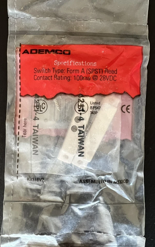Honeywell Ademco 945T-WH Magnetic Contact Sensor- 3-Pack - Brand New Sealed! - Image 4 of 4