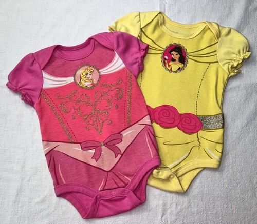 Disney Baby 3/6M Disney Prinzessin Aurora & Belle 2-teiliges SS Body Set