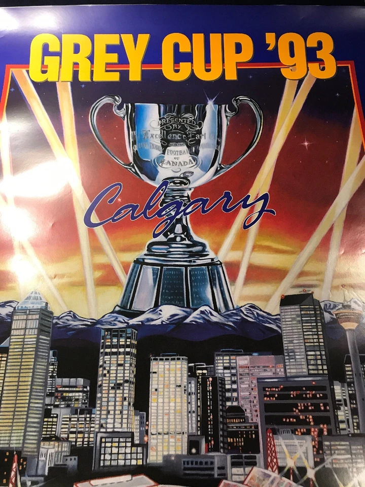 Póster RARO Winnipeg - 1993 Grey Cup Champions CFL P1 Foto 3 de 4