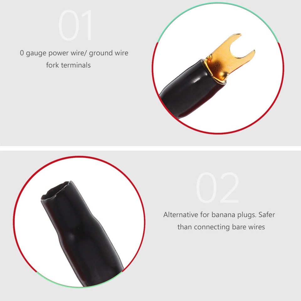 3 Pairs Speaker Wire Spade Connectors Gauge Amp Terminal Office eBay